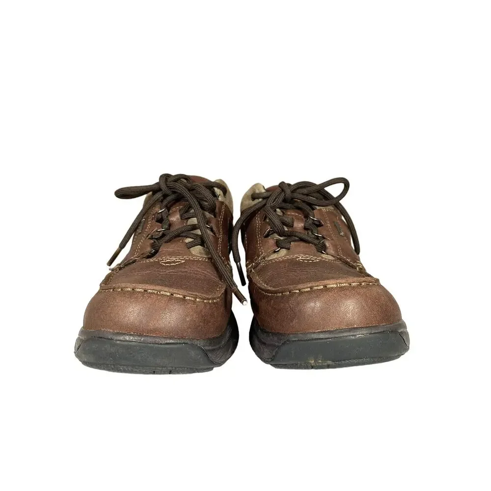 Dunham Men's Brown Leather Exeter Low Lace Up Hiking Shoes Gore-Tex‎ Size 9D